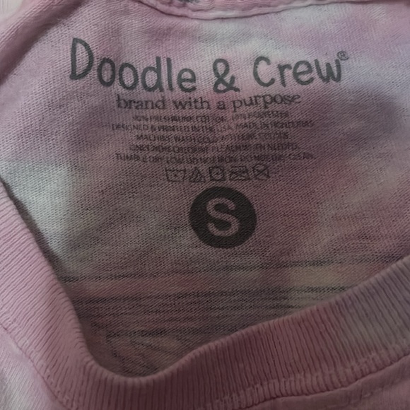 Doodle and Crew women’s pink and purple tie dye shirt - Picture 5 of 5